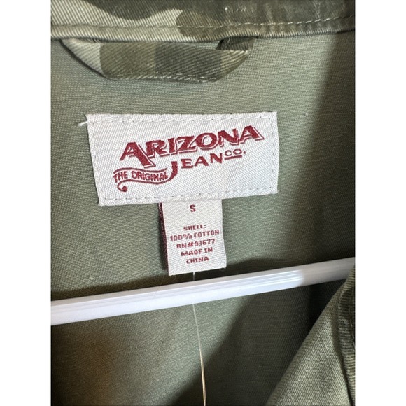 NWT Arizona Jean Co Womens Small Camo Utility Jacket Military Anorak $68 - Picture 2 of 6